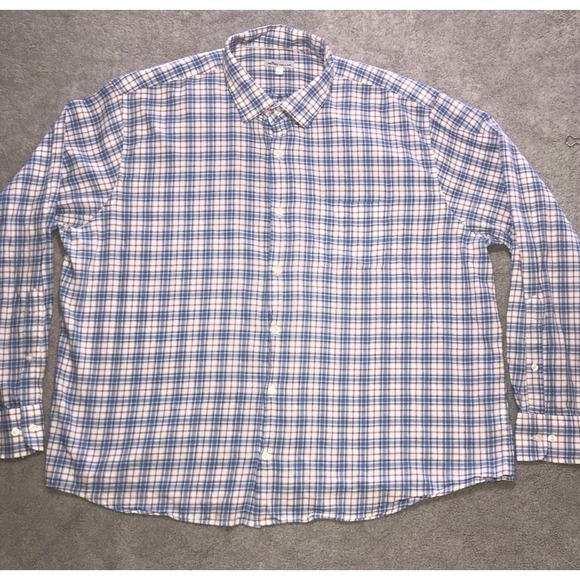 Peter Millar Men's XXL Button-Up LS‎  Shirt Blue White Pink Plaid Size 2XL - Picture 4 of 10